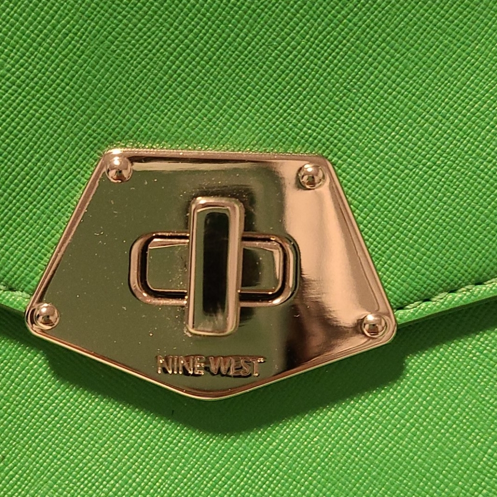 NWOT Nine West bright green bag